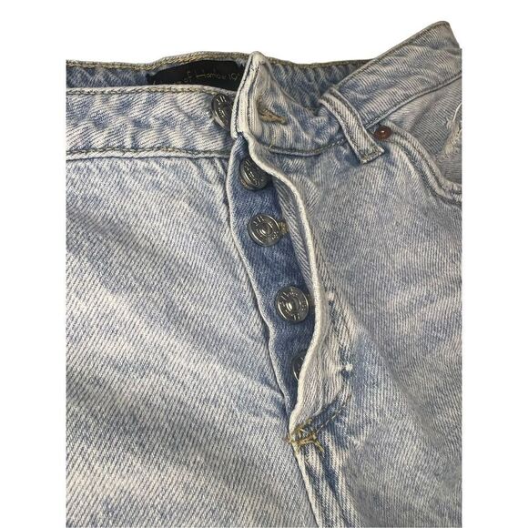 House of Harlow 1960 Women’s 29 Mom Cutoff Jean Shorts High Waisted Button Fly - Picture 2 of 5